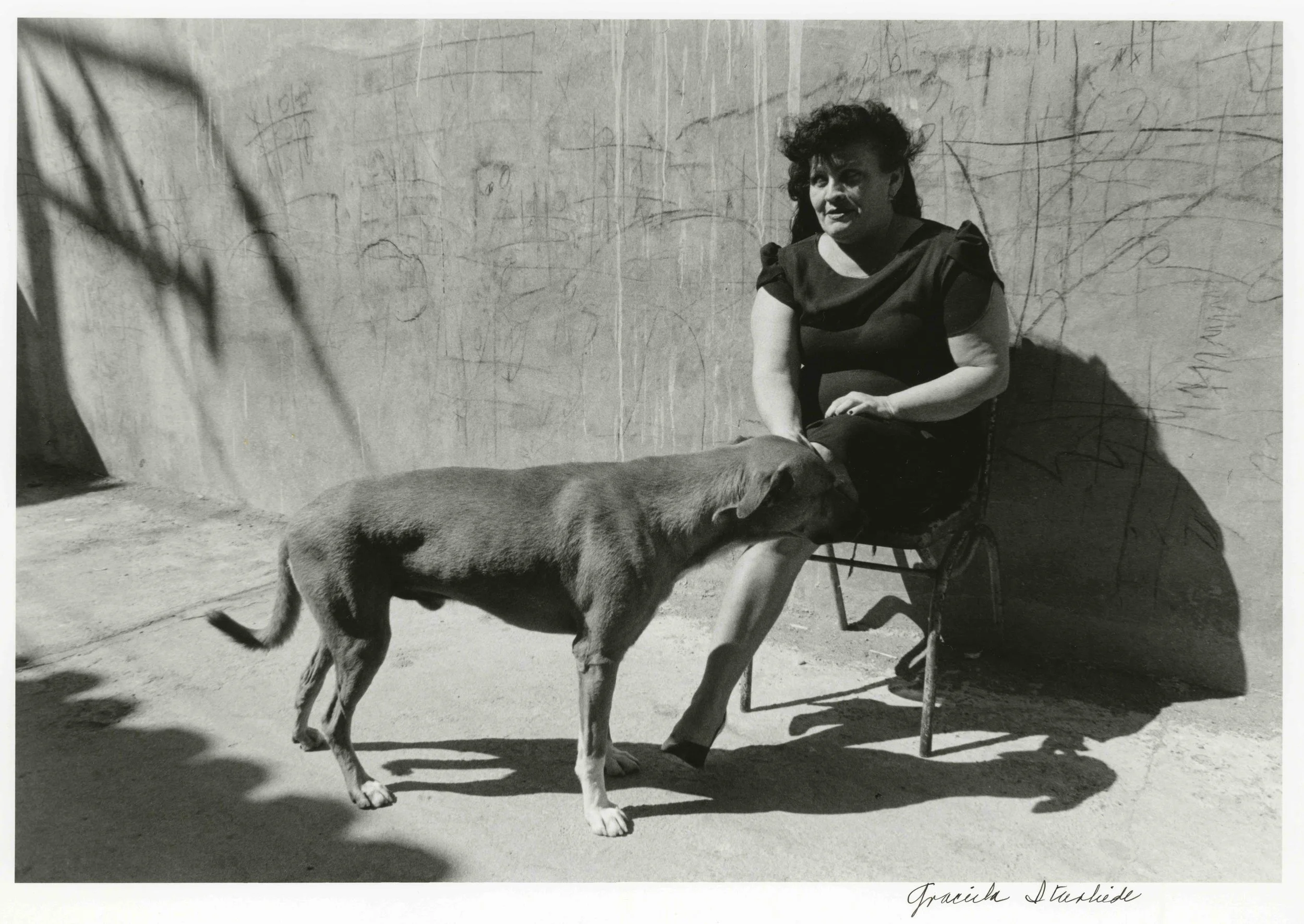 Graciela Iturbide Doña Guadalupe y su perro , Juchitán, 1986 16 x 20 inch Silver Gelatin Print