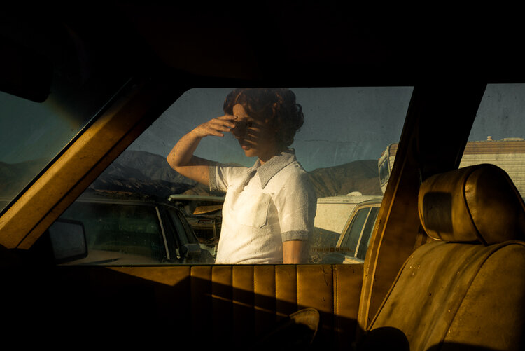 Tania Franco Klein,  Car, Window  (Self-portrait), from  Proceed To The Route , 2018