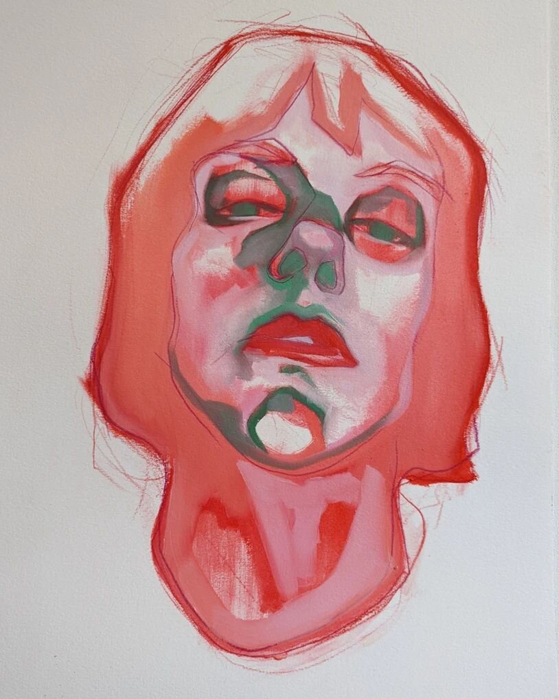 "See Red" 2022, 11x14", oil and colored pencil on paper.
#selfportrait #figurativeart #oilpainting #contemporaryart #artwork
