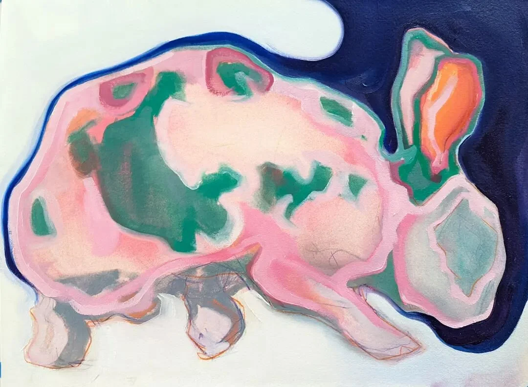 Judy Dreaming. Oil on paper. 
#oilonpaper #figurativeart #rabbitsofinstagram  #oilpainting