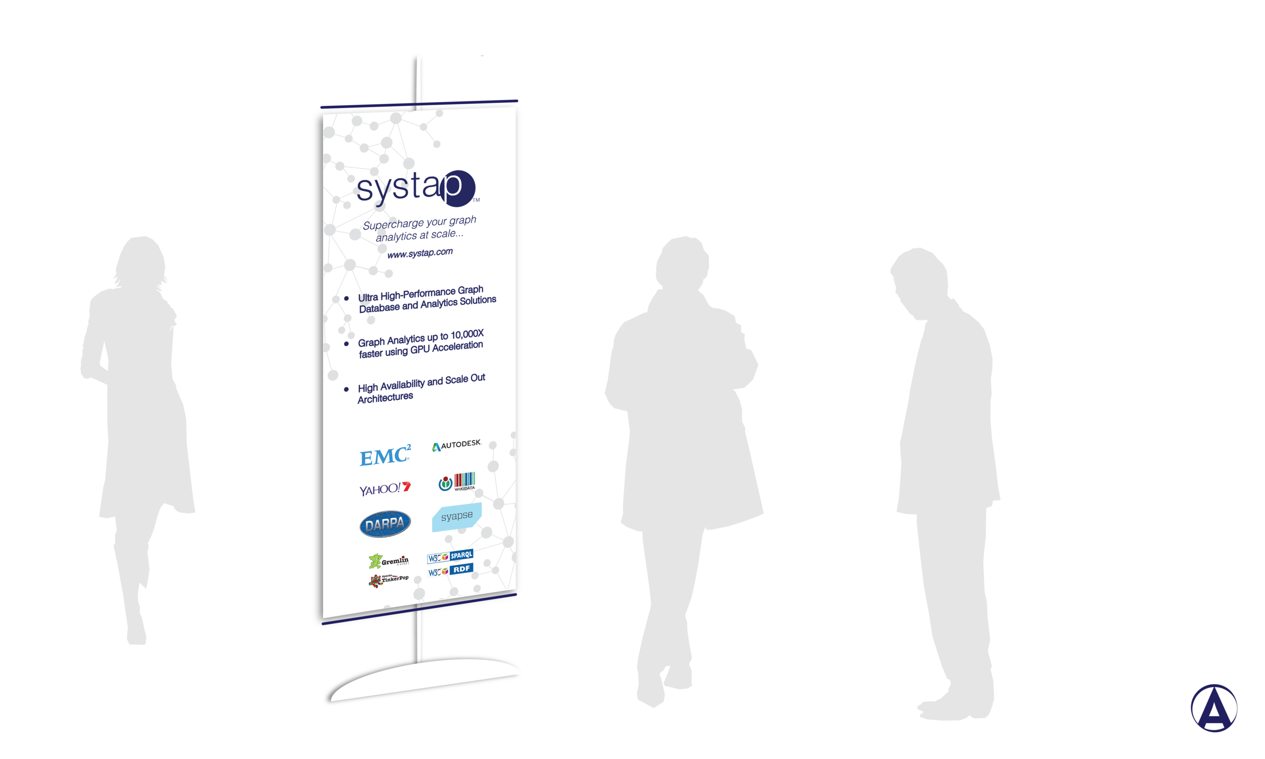 Banner design for Systap at the NVIDIA Emerging Companies Summit