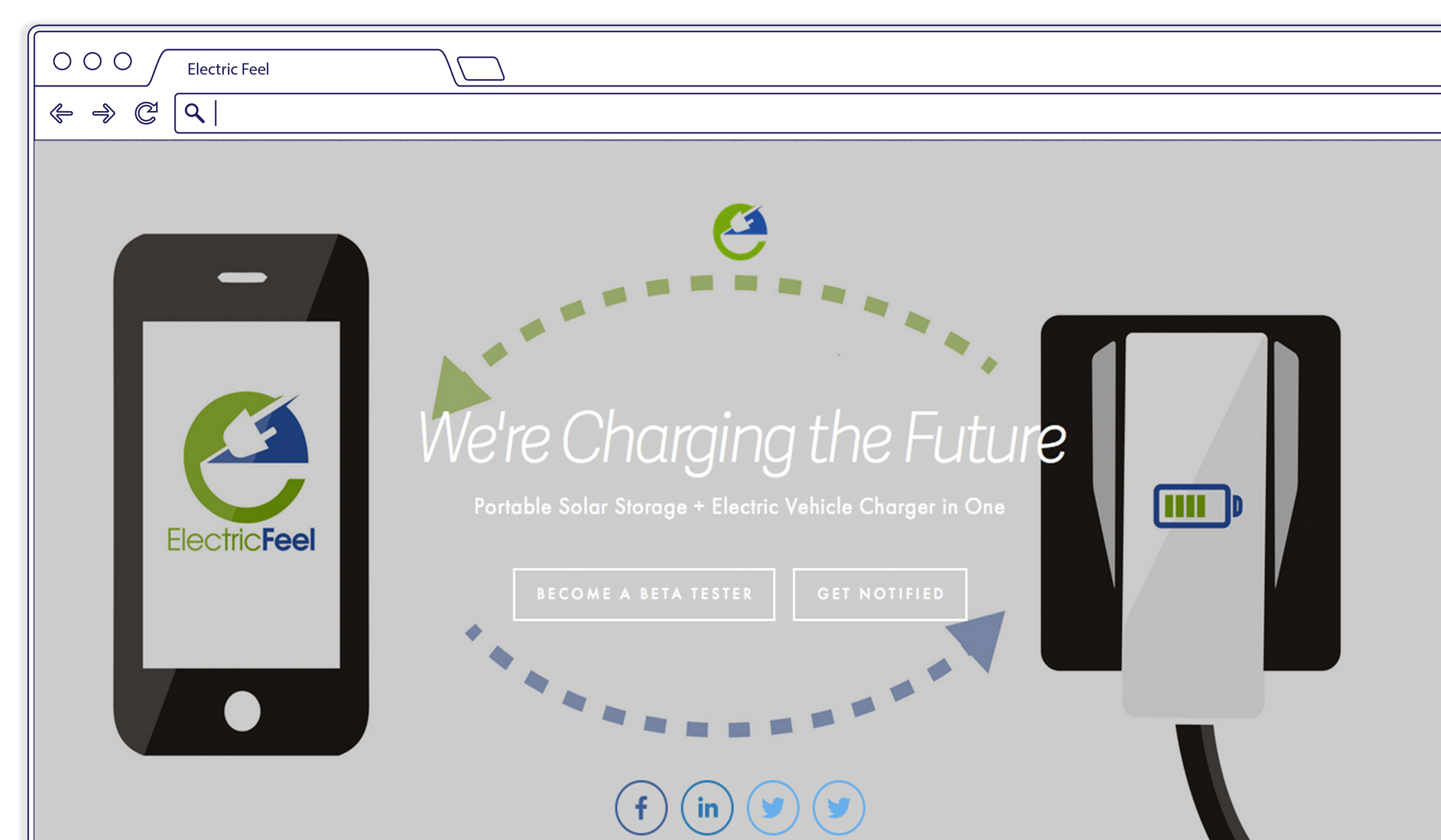 Welcome page for Electric Feel site