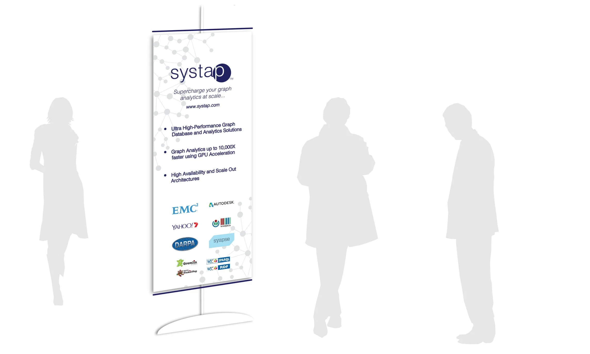 Standing banner design and printing for Systap