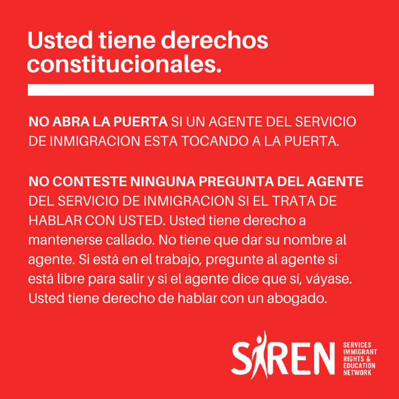 Usted tiene derechos constitucionales