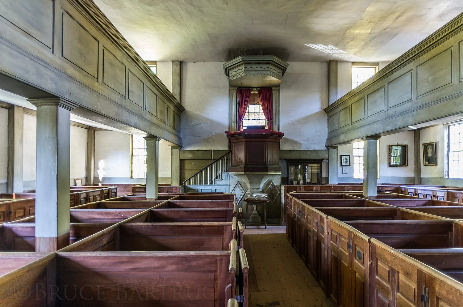 Interior of Old German Church in Waldoboro