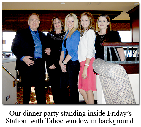 Southgate Coins owners Rusty and Marie Goe treat employees to delicious birthday dinner at Friday's Station in Tahoe