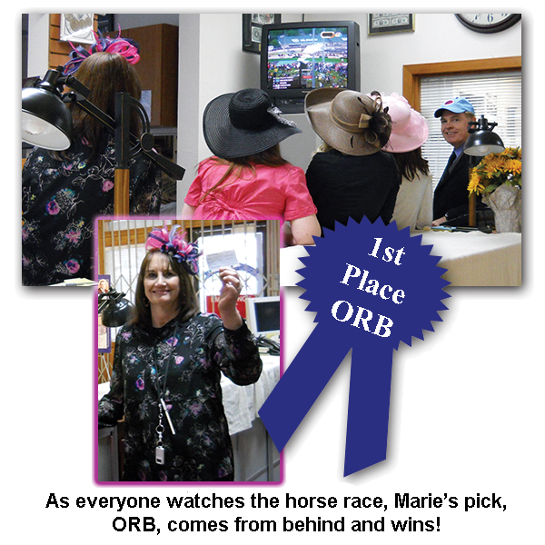 Southgate coins owner Marie Goe won her Kentucky Derby Day bet at the coin shop's annual event