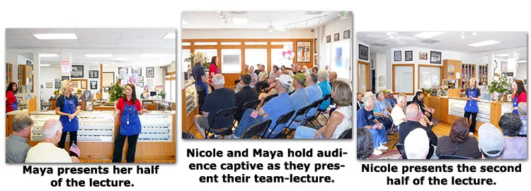 Maya Roberts and Nicole Hoff present a numismatic Lecture at Southgate Coins