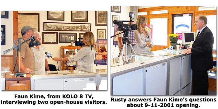 KOLO-8 TV's Faum Kime covers Southgate Coins 10 year anniversary open house