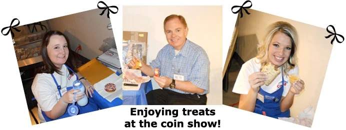 Southgate Coins staff eats lunch at Carson City Coin Show