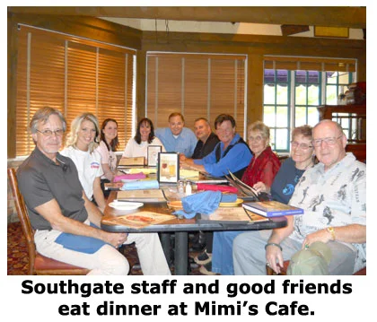 Good friends and coin lovers gather at Mimi's for dinner.