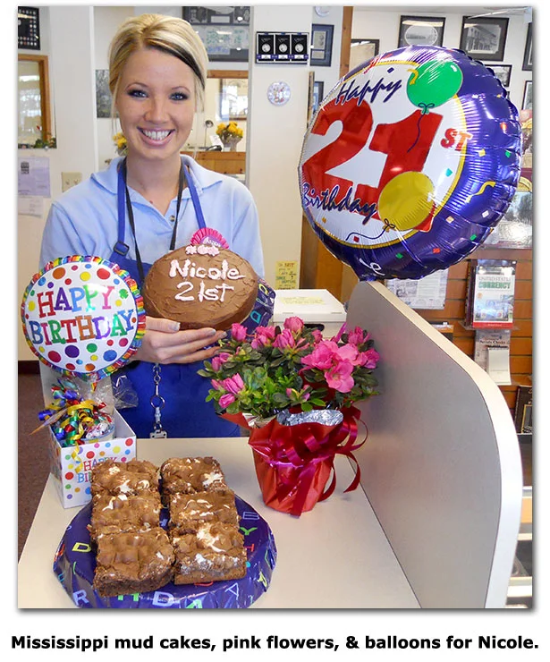 Nicole Hoff is honored on her birthday at Southgate Coins