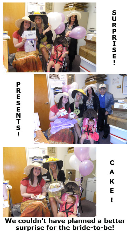 Southgate Coins owners Rusty and Marie Goe surprise Maya with a pre-wedding celebration