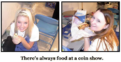 Snacking on lunch at the Carson City Coin Show