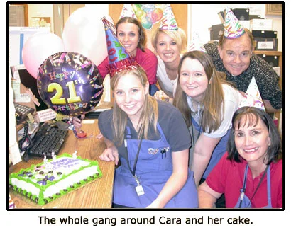 Southgate Staff surprise Cara on her birthday