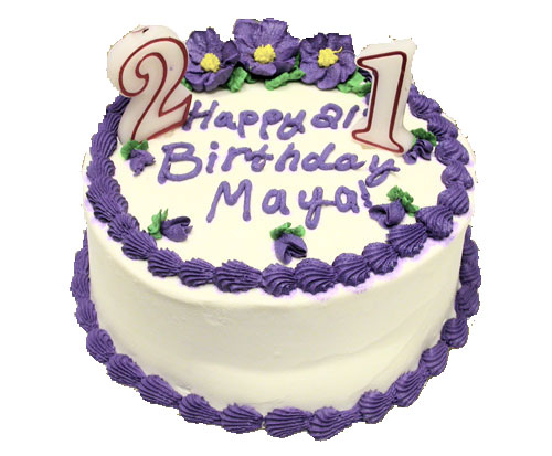 Maya enjoys a decadent purple birthday Cake at Southgate Coins