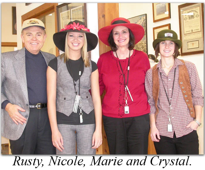 Rusty, Nicole, Marie, and Crystal gather to watch the Kentucky Derby