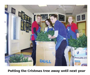 Southgate Coins puts the Christmas tree away for another year.