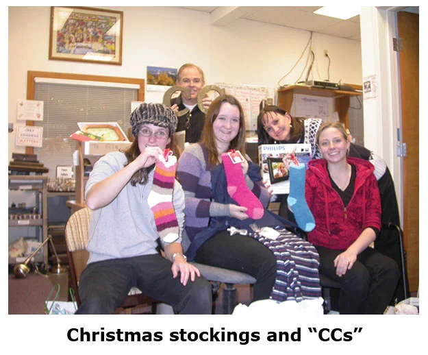 The Southgate girls get stockings for Christmas