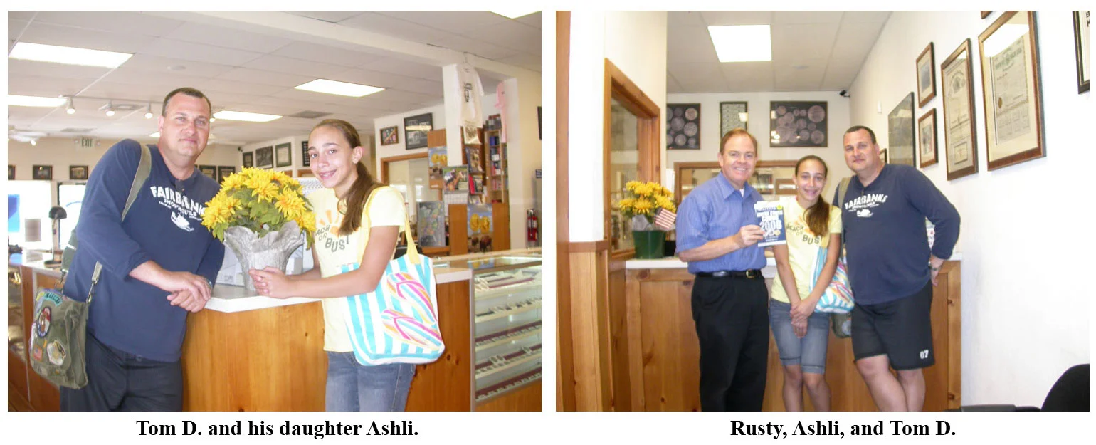 C4OAer Tom DeFina and his daughter Ashli stop in at Southgate Coins