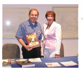 Rusty Goe with Nevada State Museum Gift Shop manager