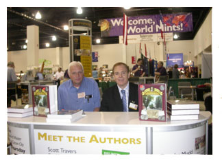 Southgate Coins owner Rusty Goe and C4OAer Weimar White at the James Crawford book signing