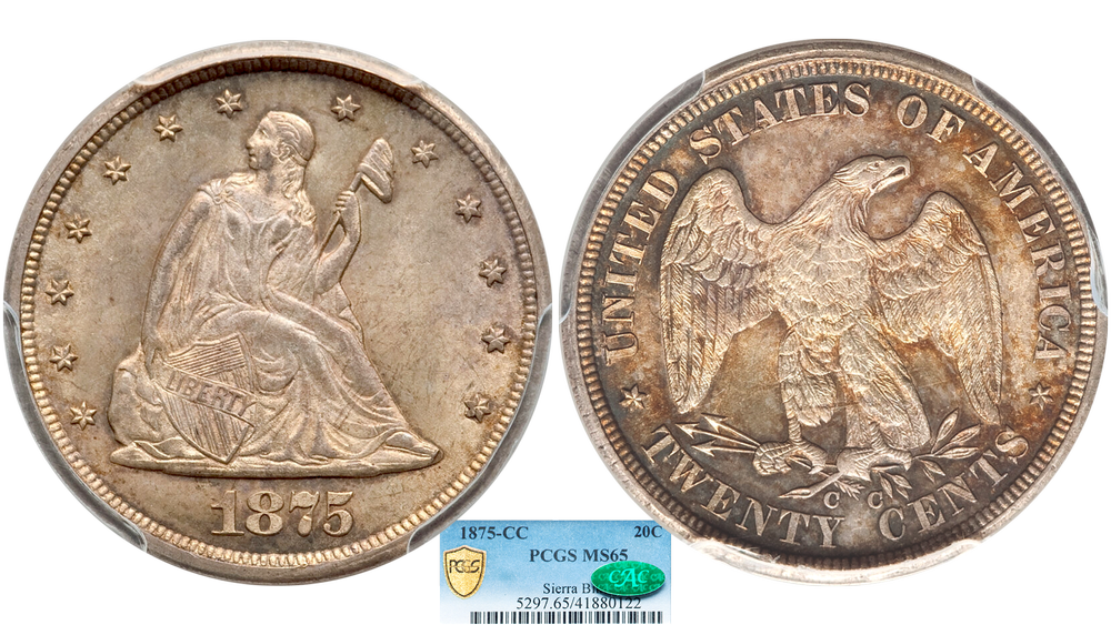 1875-CC-20c-PCGS-MS-65-Rare-