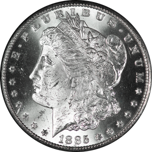 1885-CC GSA Morgan Silver Dollar NGC MS-64 — Southgate Coins