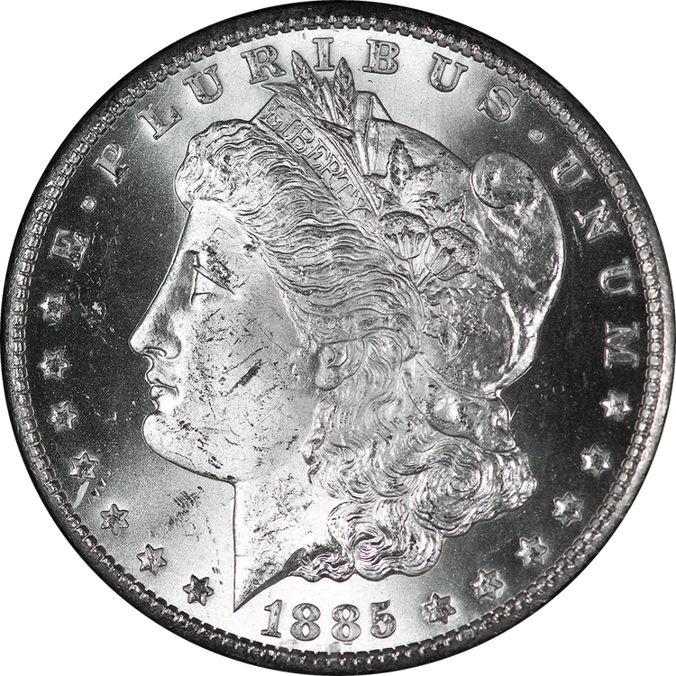 1885-CC GSA Morgan Silver Dollar NGC MS-64 — Southgate Coins