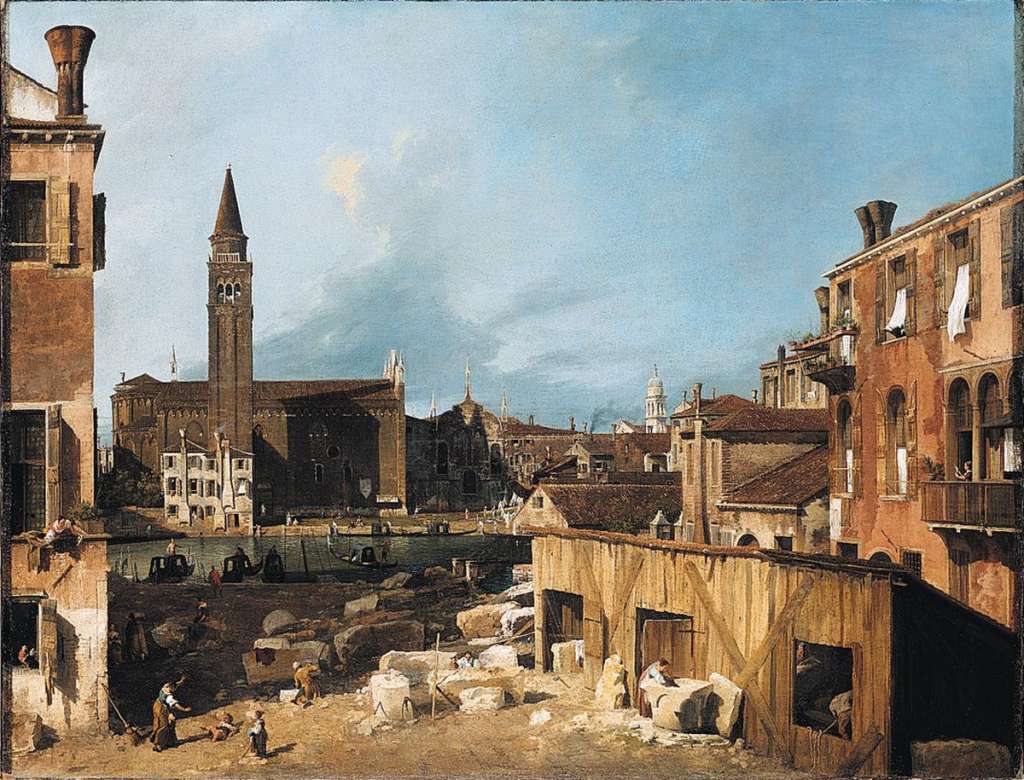 Canaletto - The Stonemasons Yard, c.1725