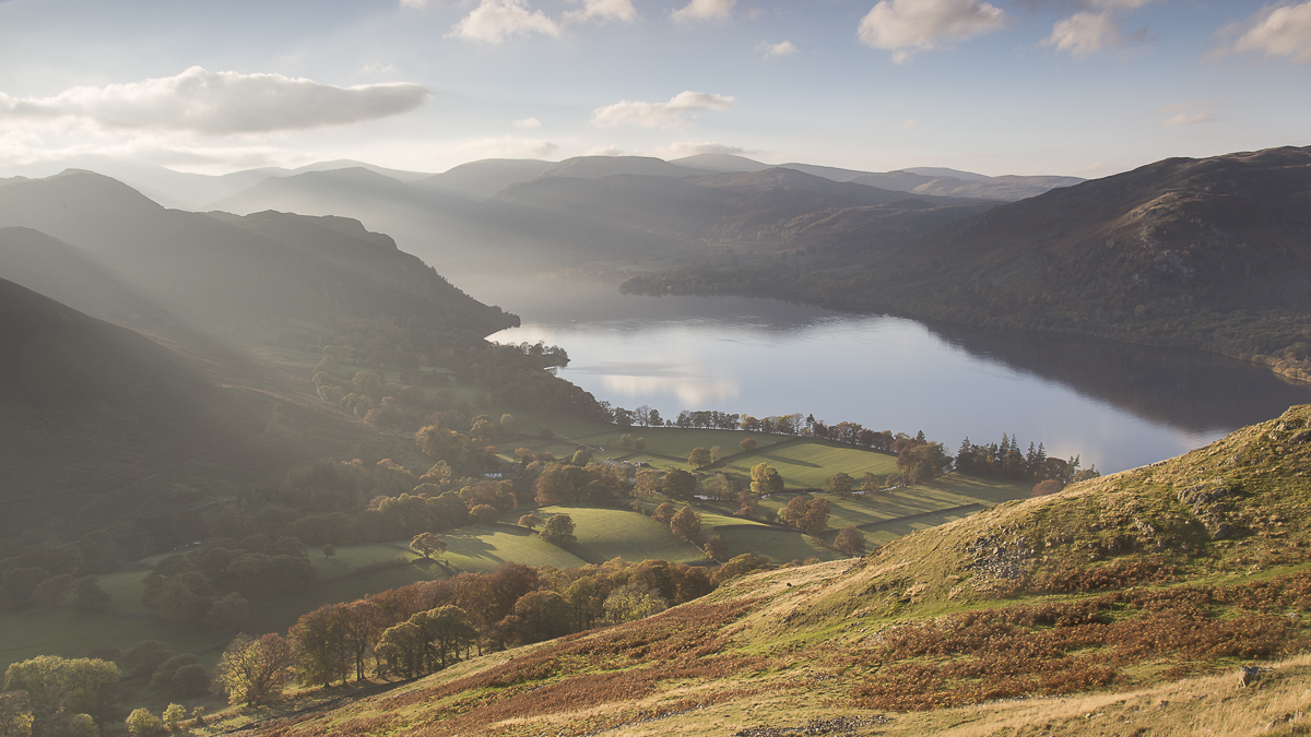 Looking down towards Ullswater from Hallin Fell