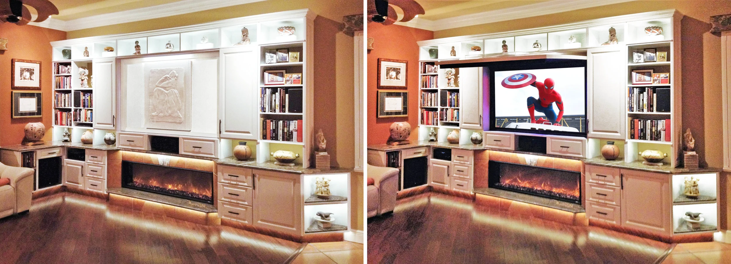 Shadowbox with Panel Lift