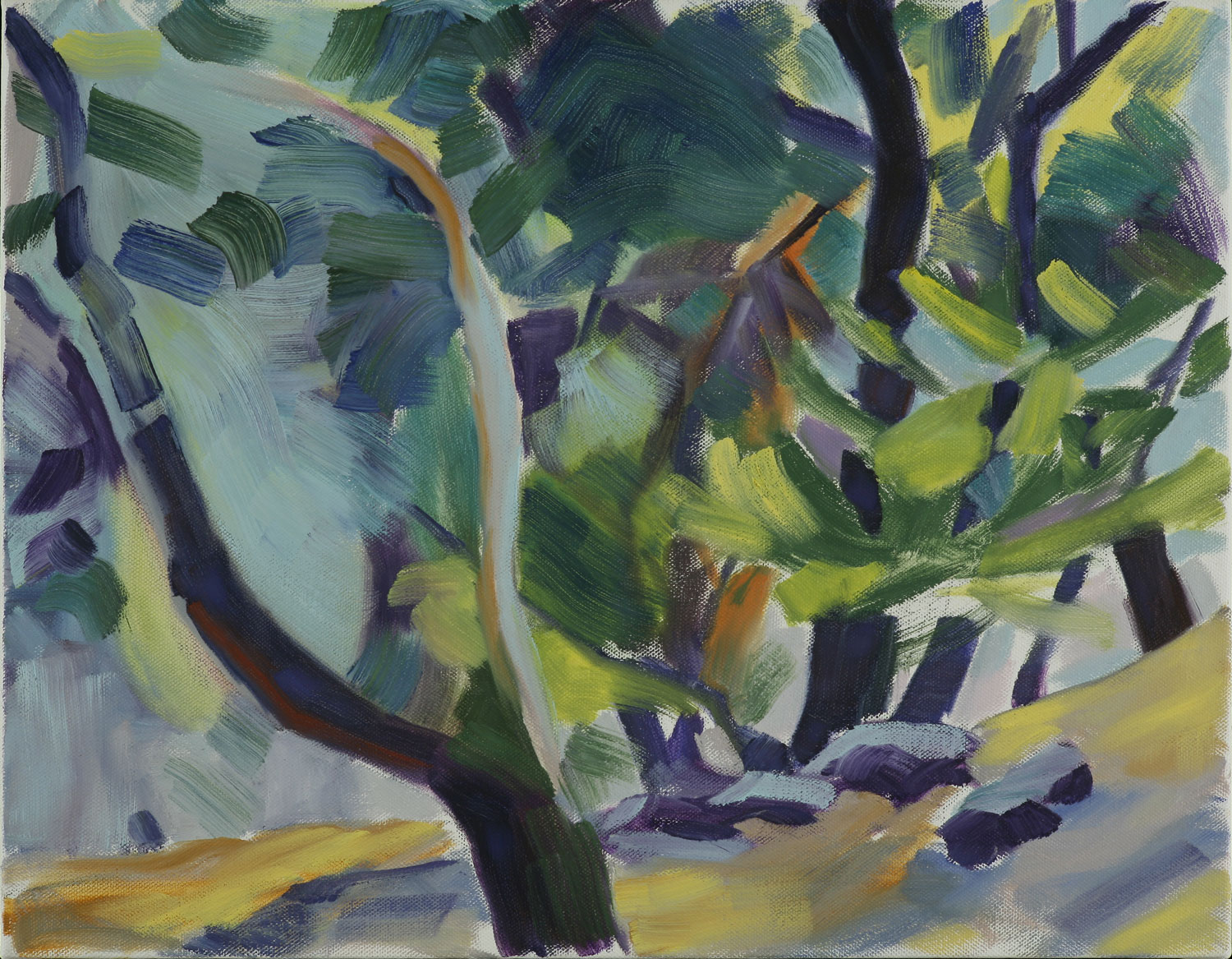   Windy Trees , 2010, oil on canvas, 18 x 14" 
