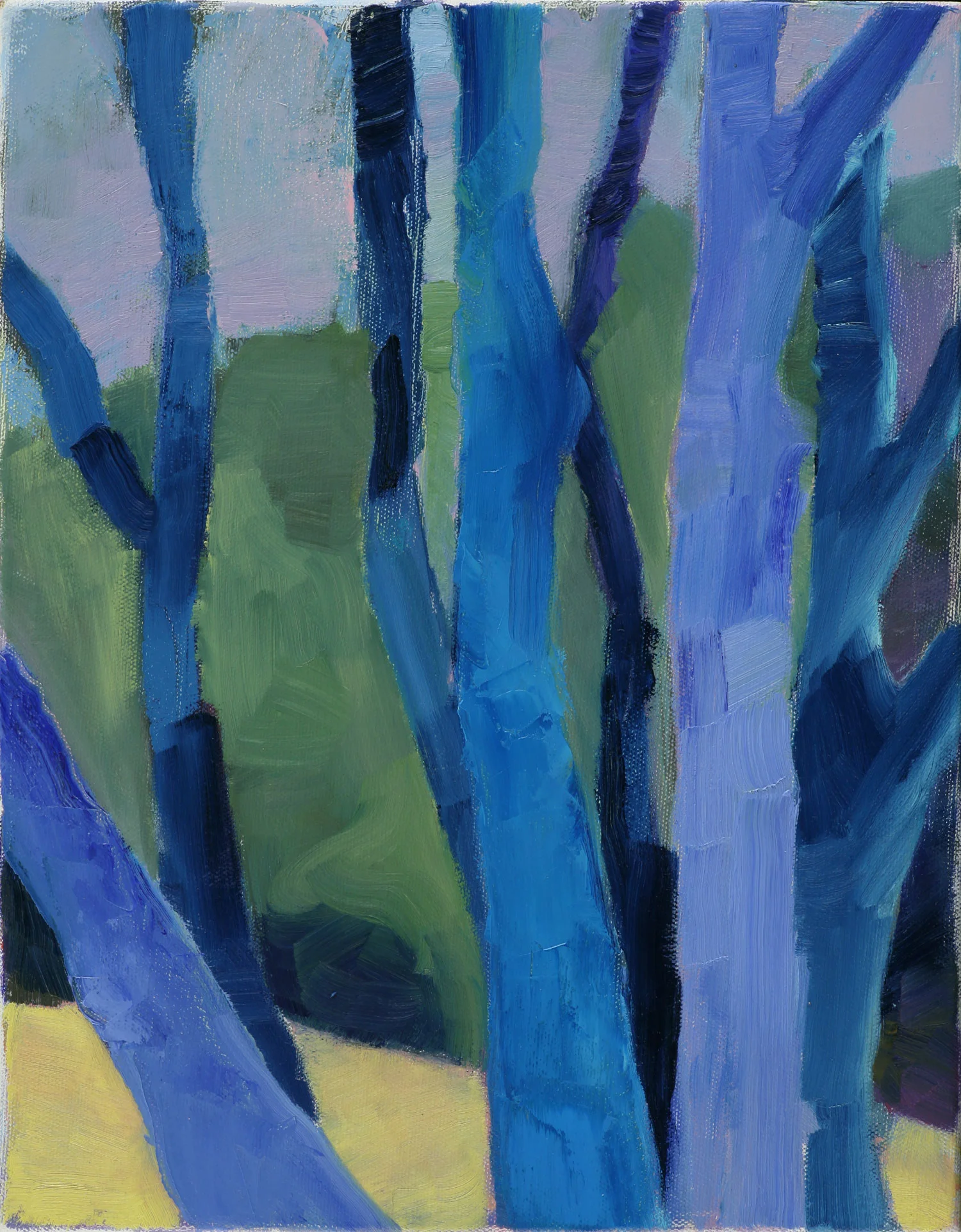 Blue Trees , 2009, oil on canvas, 11 x 14, SOLD