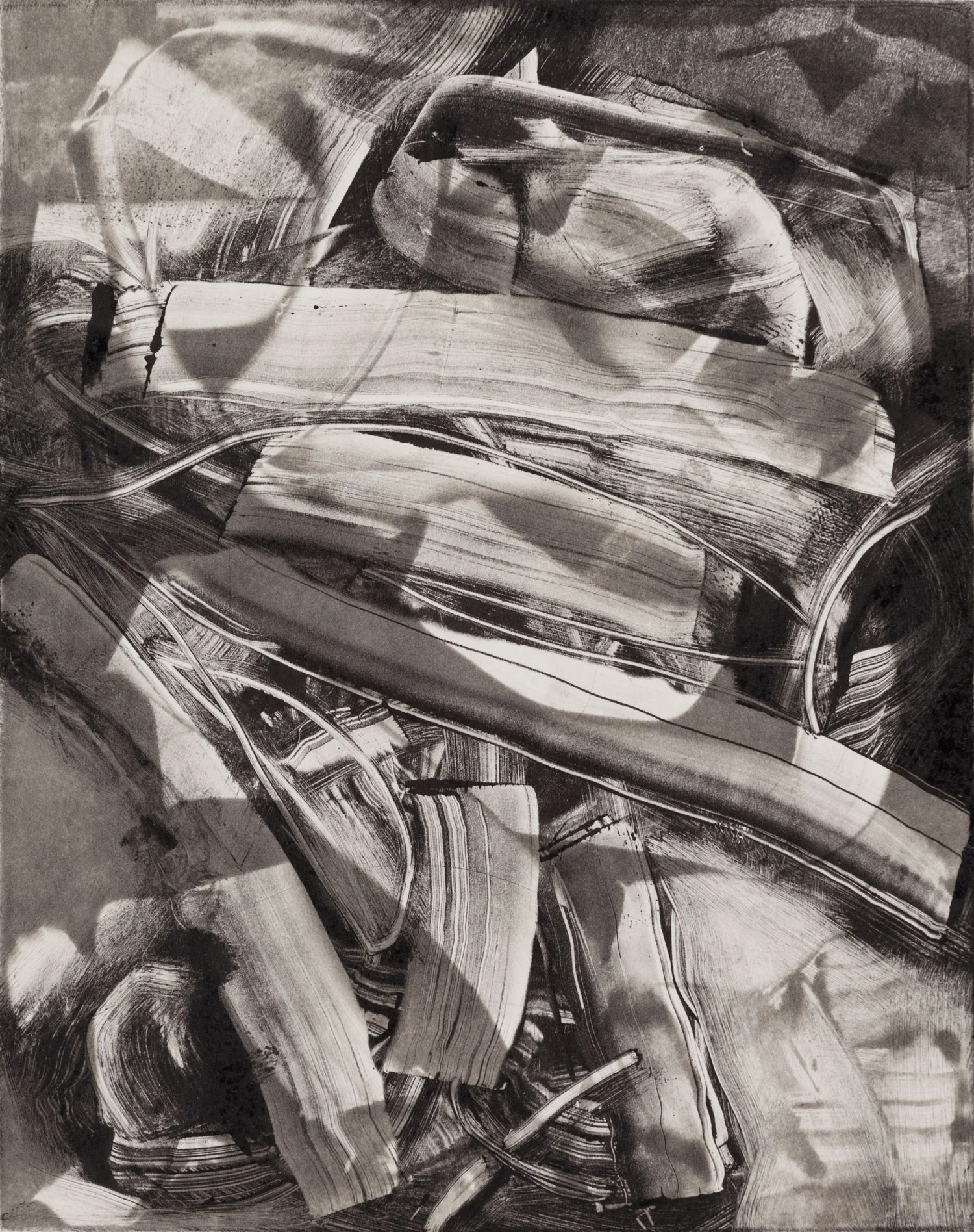 Chorus of ancestors , 2013, monoprint, 8 x 10"