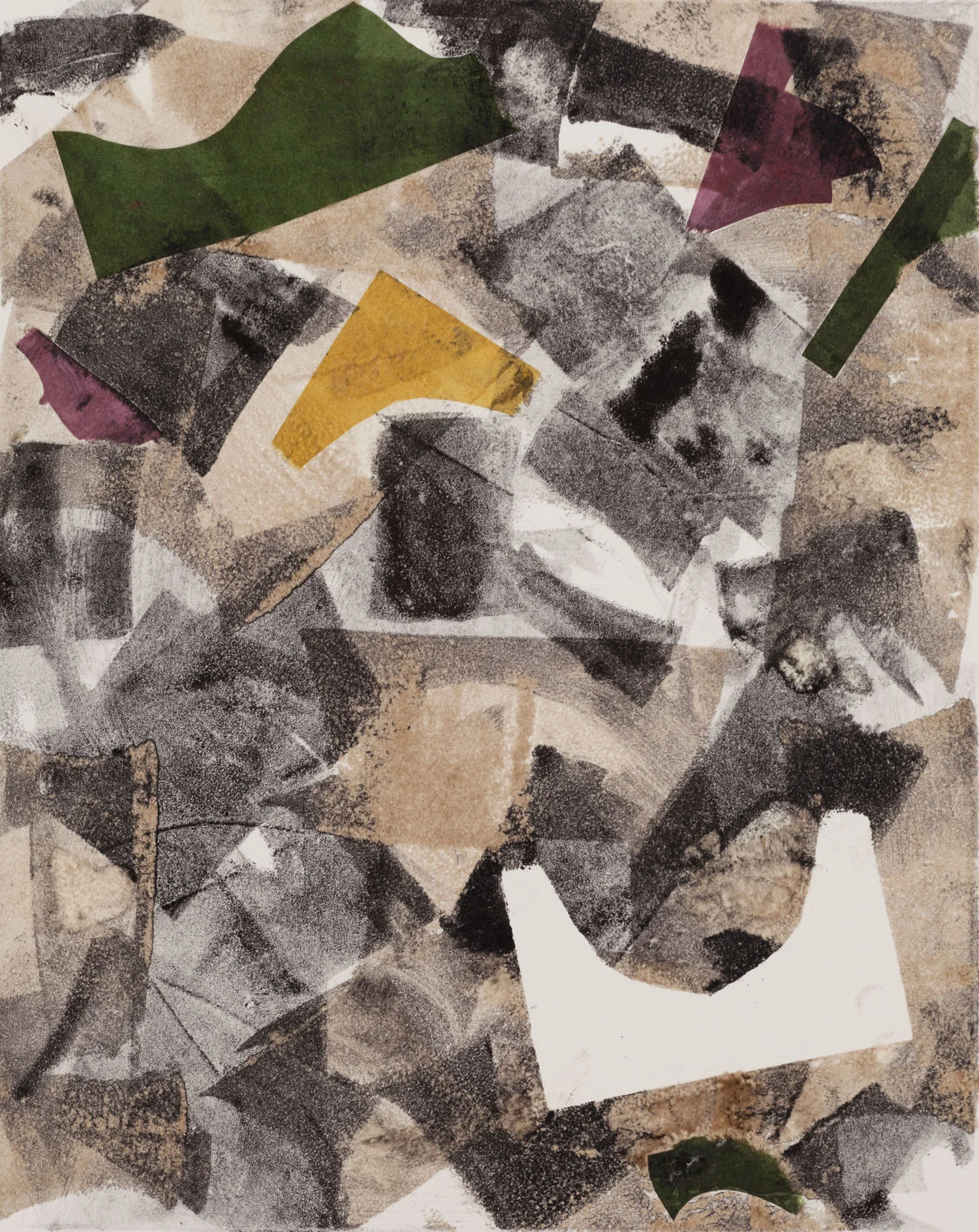 Mortadella , 2013, monoprint with collage, 8 x 10", SOLD