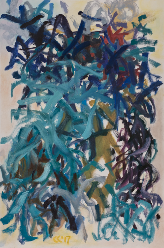   Seaweed , 2017, oil on canvas, 24 x 36" 