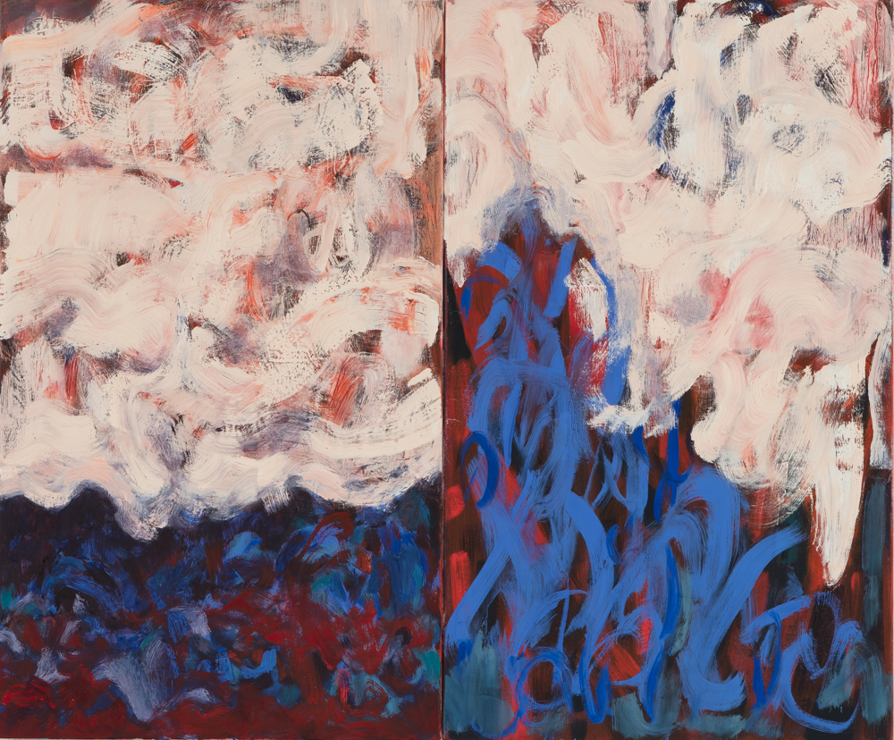   Swell , 2015, diptych, oil on canvas, 36 x 36" 