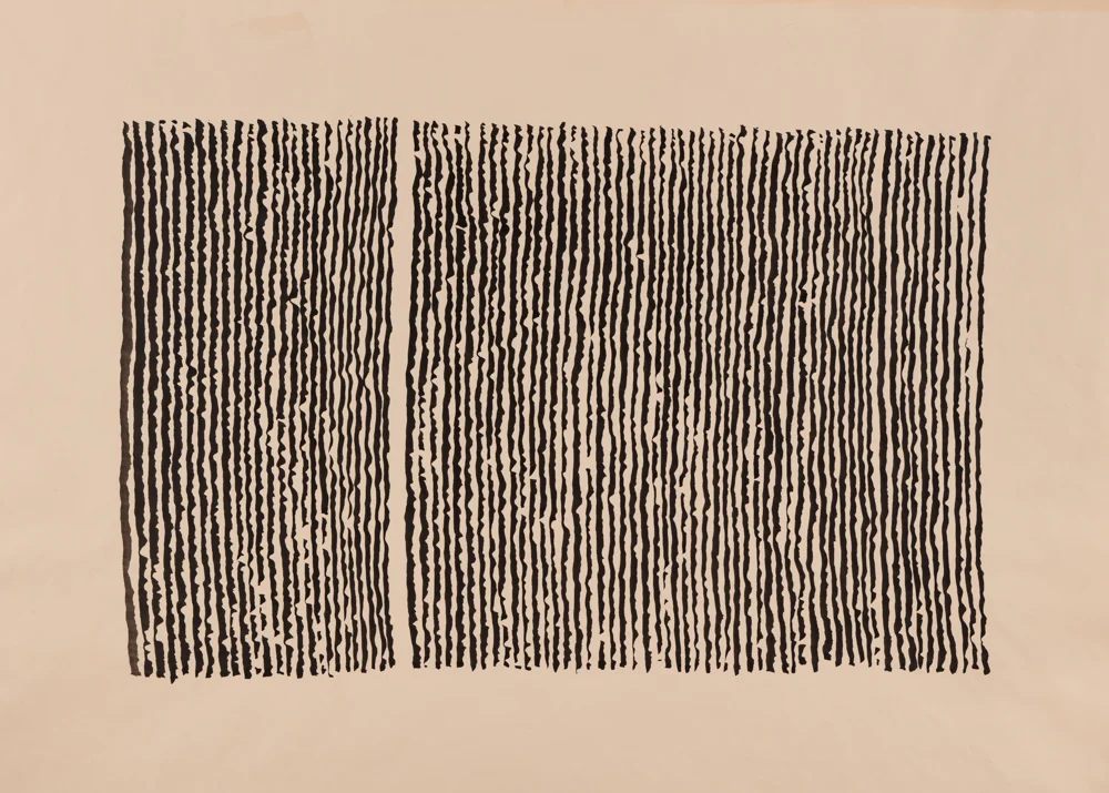 Ink on paper, approx 48 x 36"