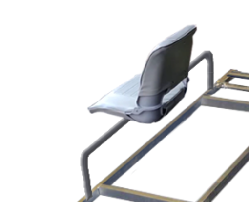 Frame Builder - Powder Coated Seat Bar With Swivel Seat