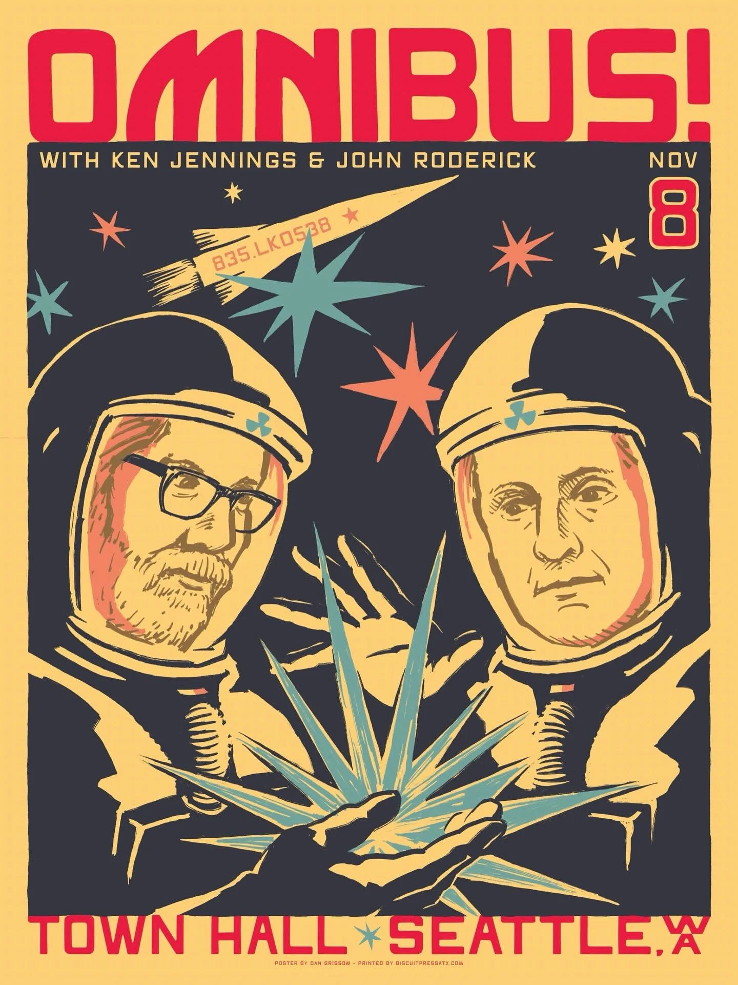 Get your tickets now for a live taping of Omnibus&mdash;Ken&rsquo;s final show as a regular co-host (he&rsquo;ll be coming back to guest host!)&mdash;Nov. 8th at Town Hall Seattle.

Don&rsquo;t miss this exciting cultural event! Pick up this screenpr