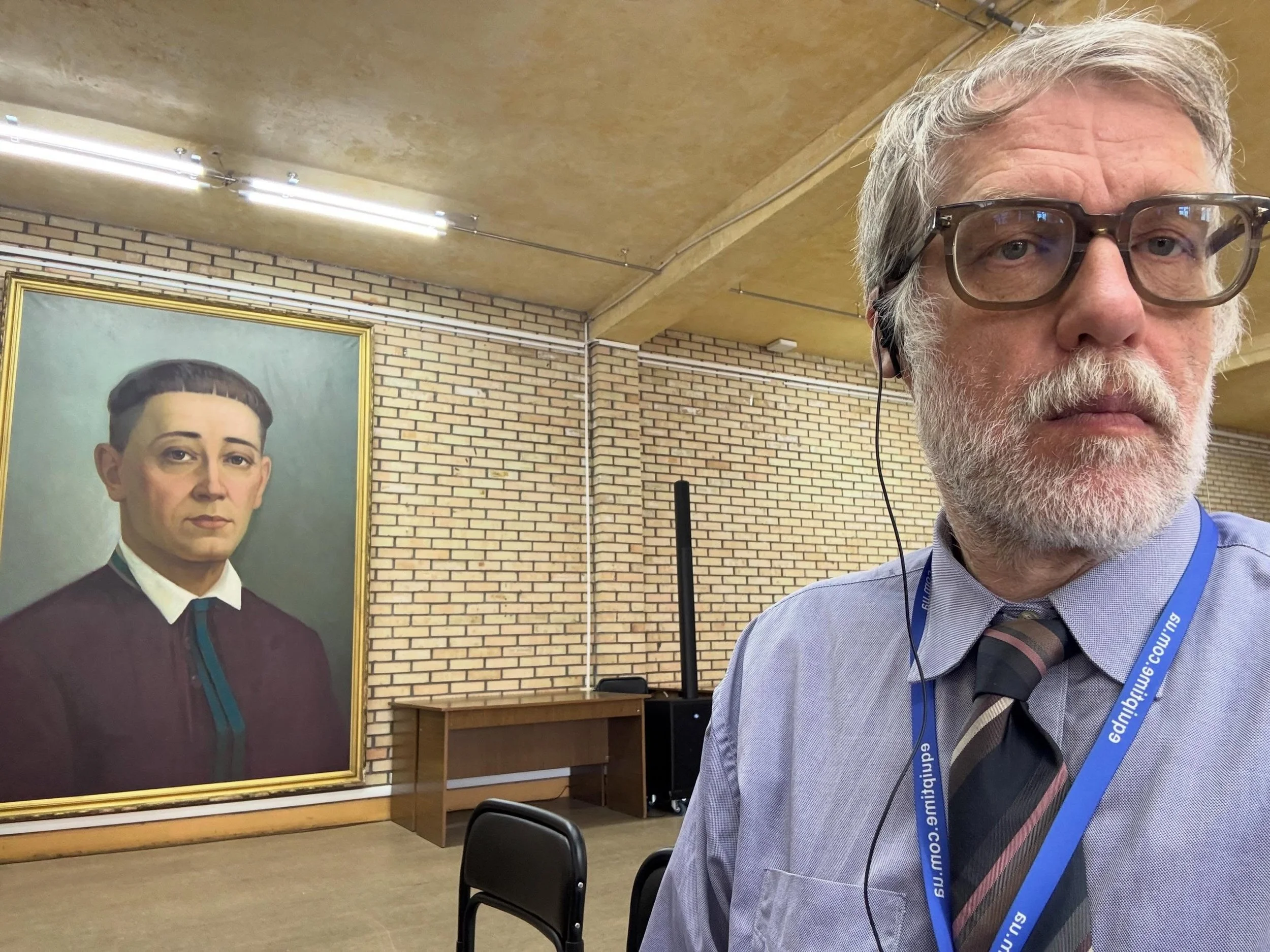 This is the first time I&rsquo;ve had real-time translators for bilingual lectures and panel discussions. About 1/4 of attendees are listening in English and everyone else is Ukrainian, so the translators are working overtime translating in both dire