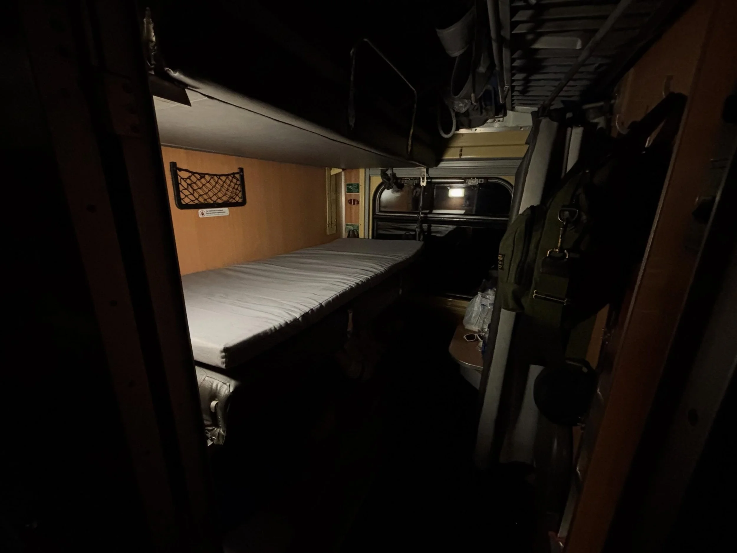 I got the middle bunk this time! 

Headed to Poland.