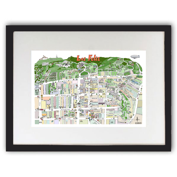 Los Feliz Map Print — TOM LAMB MAPS