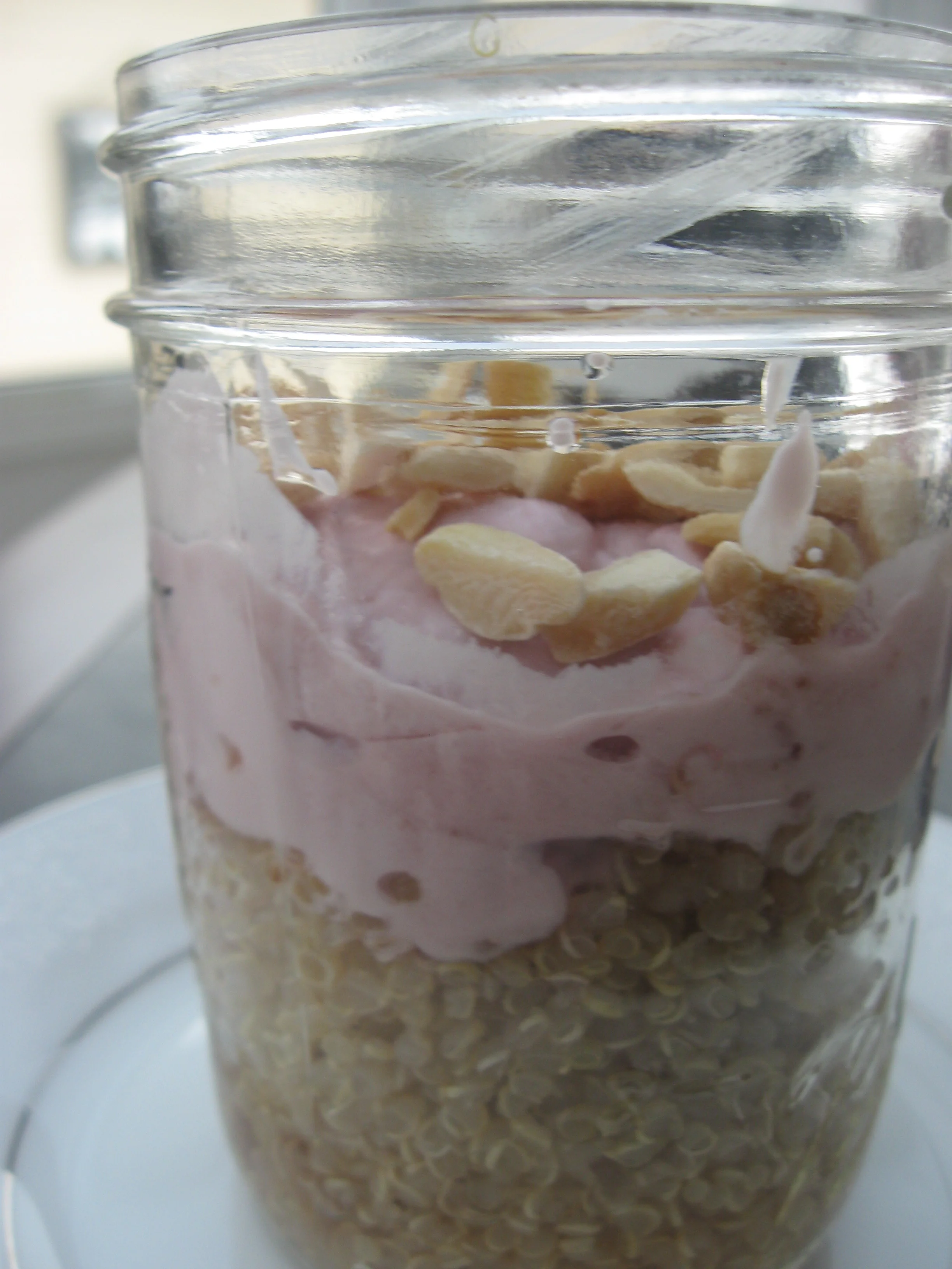Quinoa meets Greek yogurt in healthy parfait.