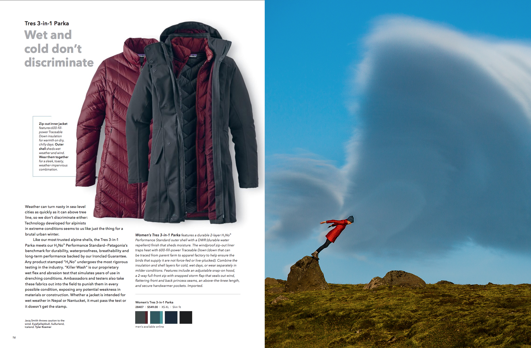 Published in Patagonia OCT 2016 catalogue, photo by Tyler Roemer