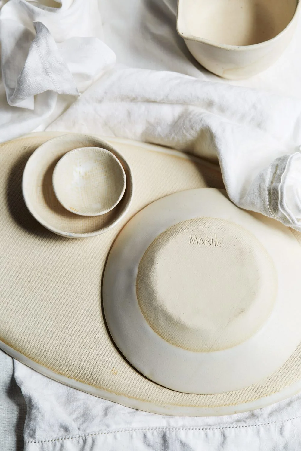 Marité’s infamous style textured handmade pottery. Photo by Matité Acosta