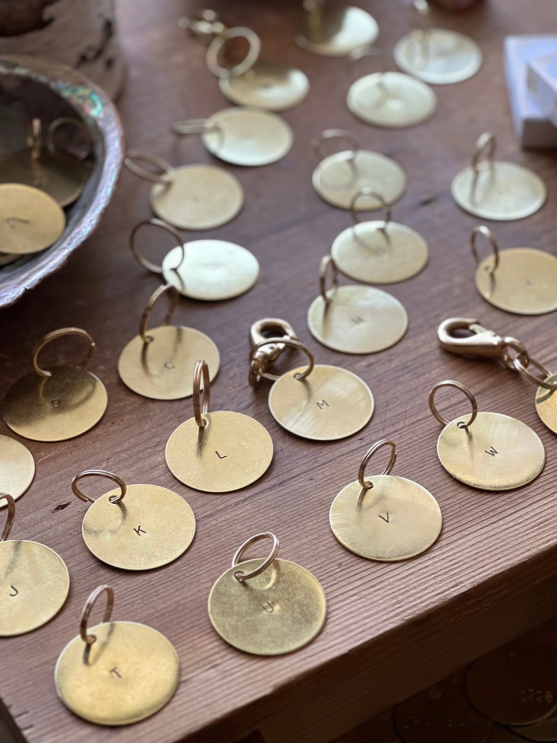 Letters of The Alphabet Brass Coins