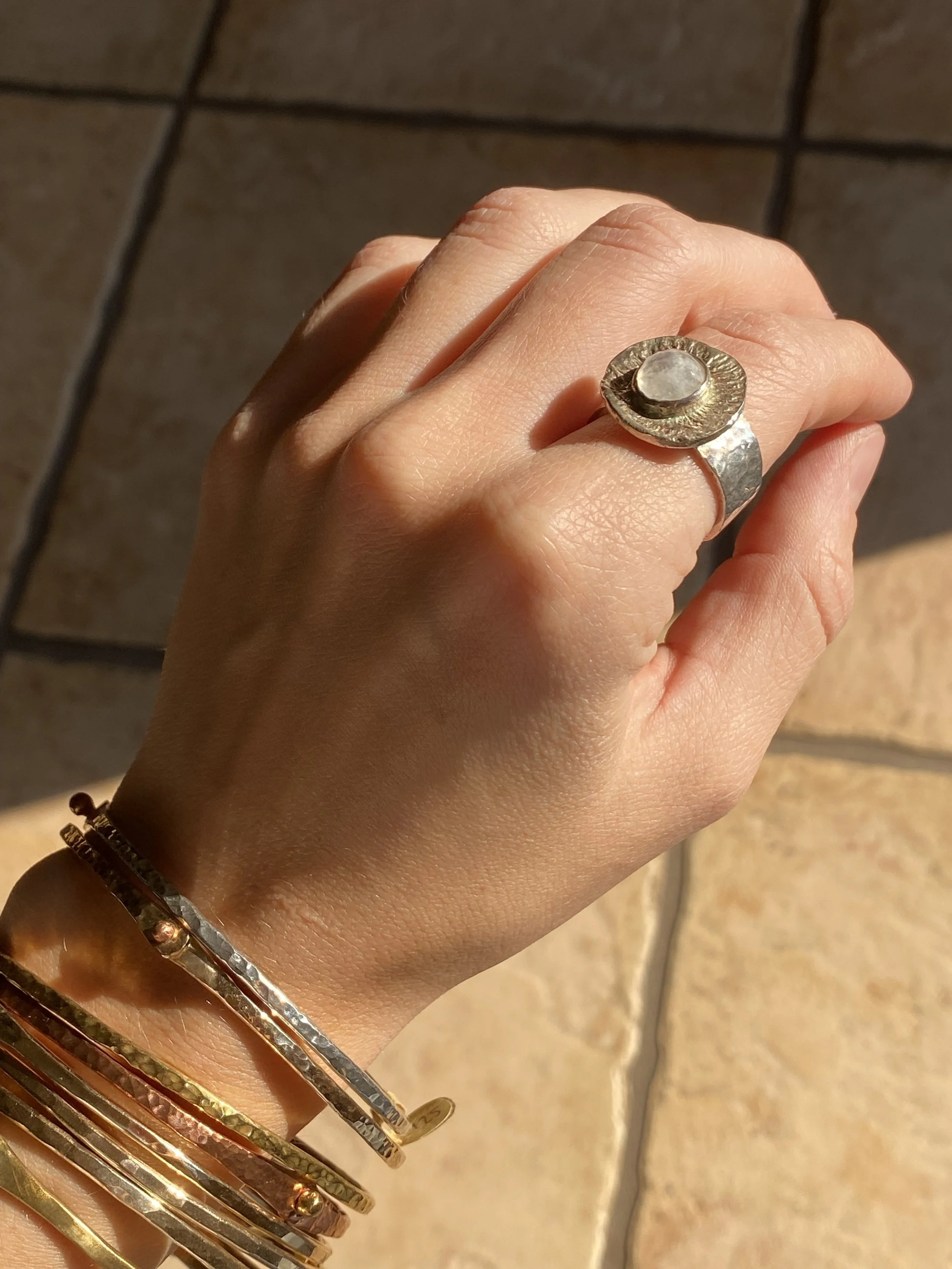 Sterling Silver Moonstone Ring
