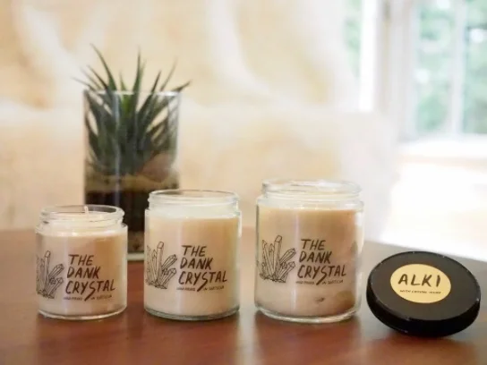 The Dank Crystal "Alki" Soy Candle w/Hidden Crystal